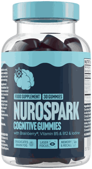 Potje Nurospark Cognitive Brain Gummies met 30 gummies, Brainberry®, vitamine B5, B12 en jodium