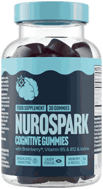Potje Nurospark Cognitive Brain Gummies met 30 gummies, Brainberry®, vitamine B5, B12 en jodium